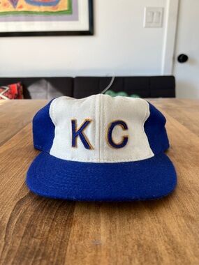 baldwin Blue, White, Yellow (Royals inspired) KC Wool Ball Cap